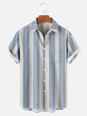 Blues Anderson Stripe Men's Short Sleeve Shirt