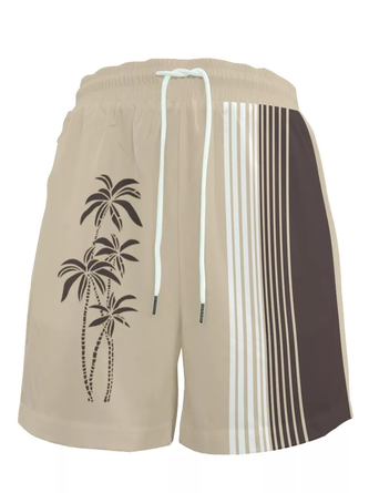 Mens Striped Beach Hawaii Shorts
