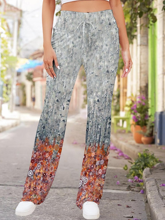 Casual Abstract Gradient Print Stretch High Waist Yoga Pants