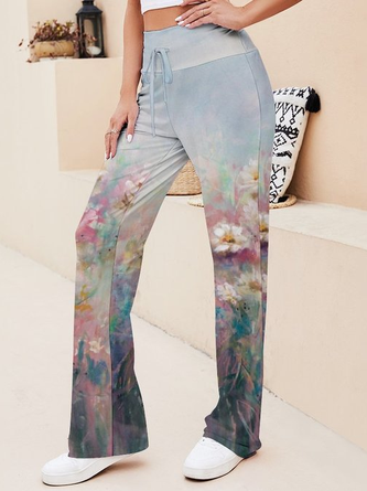 Floral Loosen Daily Pants