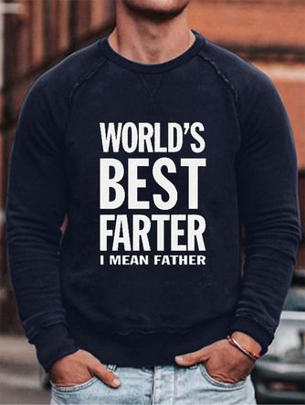 Father's Day Casual Crew Neck Sweatershirt