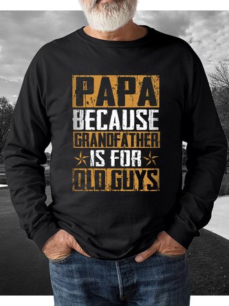 Papa Father's Day Casual Long Sleeve Sweatershirt