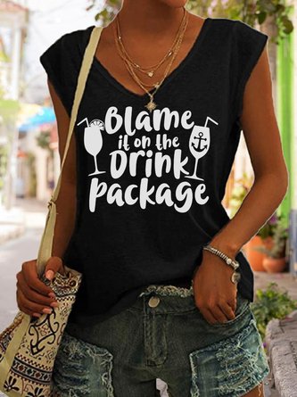 Blame It On The Drink Package Vacation Women's Tanks & Camis