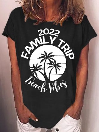 Womens Family Vacation 2022 Casual T-Shirt