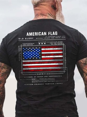 American flag men’s Vintage Loose T-Shirt