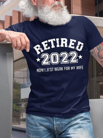 Retired 2022 Funny Husband Saying T-shirt