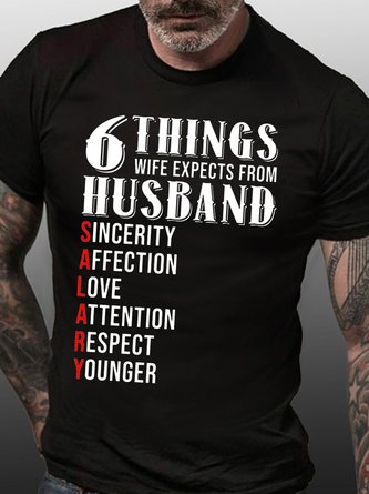 6 Things Wife Expects From Husband Men's T-Shirt