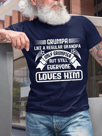 Grumpa Like A Regular Grandpa Only Grumpier Funny T-shirt