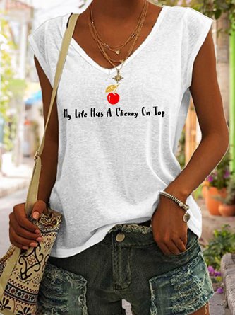 Lilicloth x Girlie a la Mode My Life Has A Cherry On Top Women's Tanks & Camis
