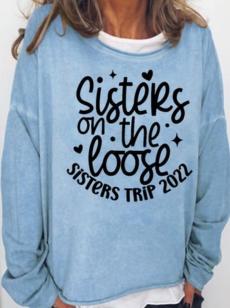 Womens Funny Sister Trip 2022 Sweatshirts