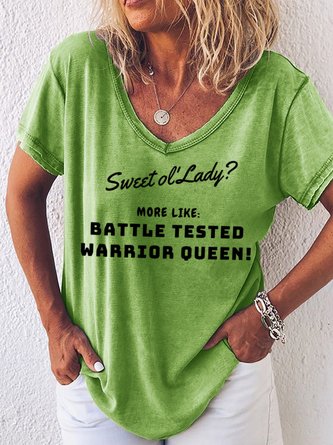 Lilicloth X Kat8lyst Sweet Ol' Lady More Like Battle Tested Warrior Queen Women's T-Shirt