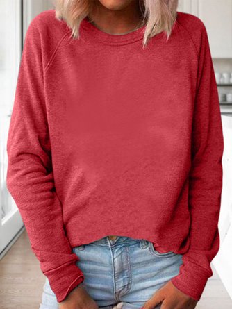 Women Plain Regular Fit Sweatshirts