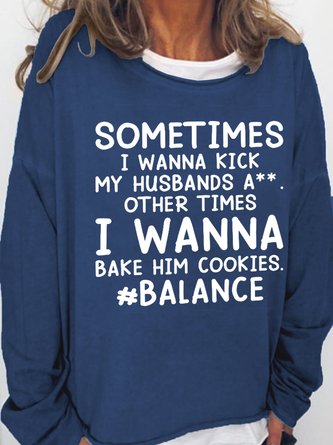 Women Good Wife Simple Sweatshirts