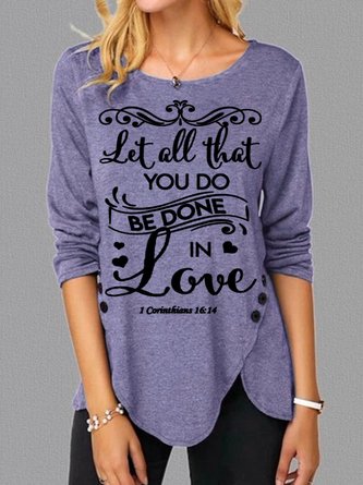 Let All That You Do Be Done In Love Women's Long Sleeve T-Shirt