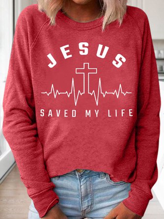 Jesus Saved My Life Cross Women's Sweatshirts