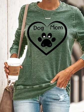 Lilicloth X Paula Dog Mom Heart Women's Sweatshirt