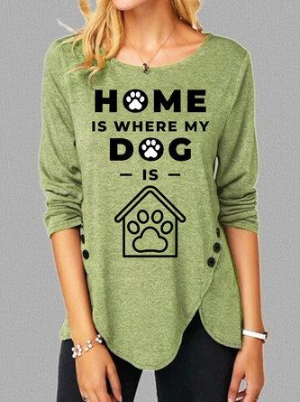 Lilicloth X Kat8lyst Home Is Where My Dog Is Women's Long Sleeve T-Shirt