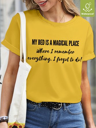Lilicloth X Kat8lyst My Bed Is A Magical Place Waterproof Oilproof Stainproof Fabric Women's T-Shirt