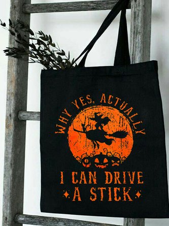 Halloween I Can Drive A Stick Holiday Shopping Tote