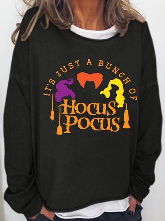 Womens Halloween Hocus Pocus Crew Neck Sweatshirts