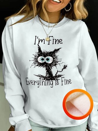I'm Fine Everything Is Fine Women's Fleece Sweatshirts