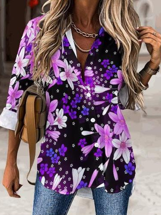 Womens Casual Floral Blouse