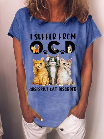 Women's I Suffer From Ocd Obsessive Cat Disorder Cats T-shirt