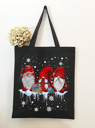 Graphic Christmas Shopping Tote Bag