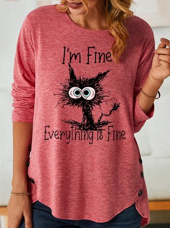 I'm Fine Everything Is Fine Women's Long Sleeve T-Shirt