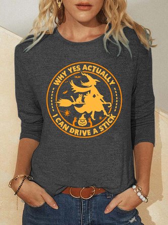 Lilicloth X Abu Why Yes Actually I Can Drive A Stick Halloween Women's Long Sleeve T-Shirt