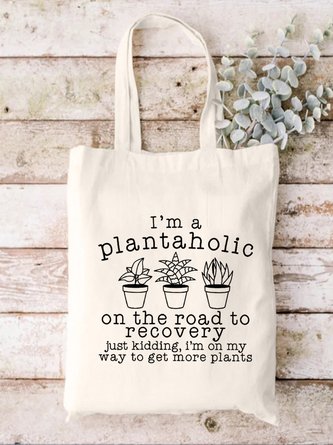 Funny Plantaholic Gardener Plant Lover Plant Graphic Shopping Tote