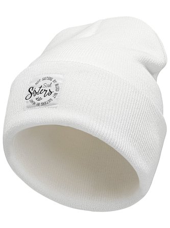 Sister Soul Not Sister By Blood But Sister By Heart Family Text Letter Beanie Hat