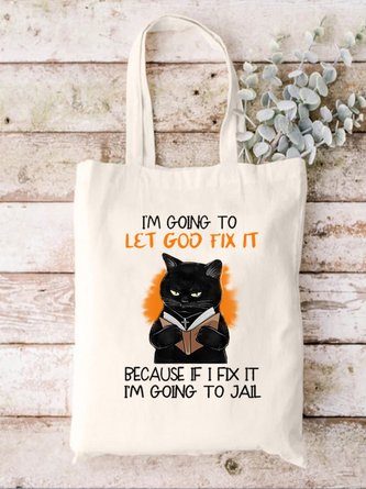 I'm Going To Let God Fix It Animal Graphic Shopping Tote
