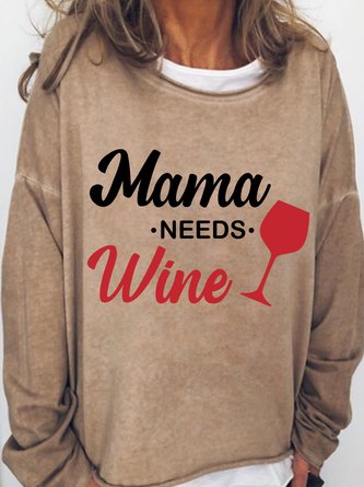 Lilicloth X Hynek Rajtr Wine Lovers Gift Mama Needs Wine Womens Sweatshirt