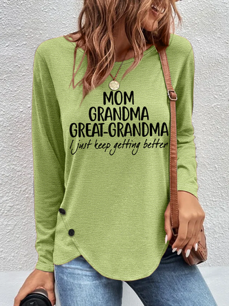 Gift For Great-Grandma Mom Grandma Great-Grandma Women‘s Long Sleeve T-Shirt