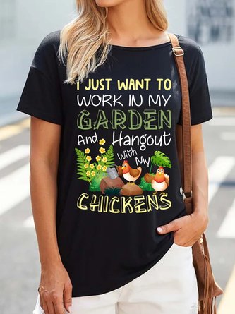 Lilicloth X Manikvskhan I Just Want To Work In My Garden And Hangout With My Chickens Women's T-Shirt