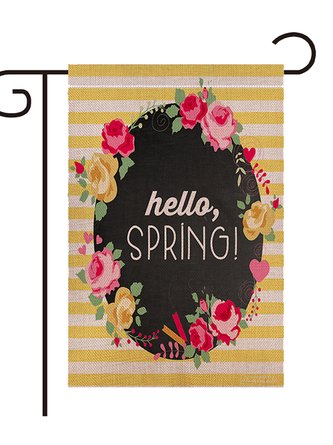 12 x 18 Double Sided Printed Welcome Spring Garden Flag Yard Flag Holiday Outdoor Decor Flag