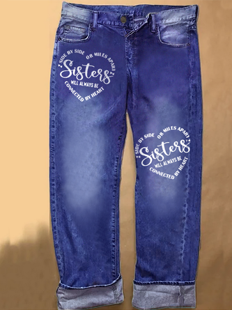 Womens Sister Casual Loose Daisy Jeans