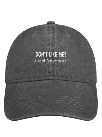 Do Not Like Me Problem Solved Adjustable Denim Hat