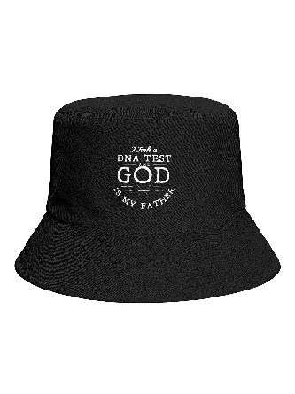 Men's God Father Letters Print Bucket Hat Outdoor UV Protection