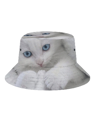 Cat Print Bucket Hat Outdoor UV Protection