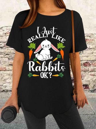 Lilicloth X Manikvskhan Rabbit Year I Just Really Like Rabbits Ok Women's T-Shirt