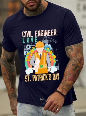 Lilicloth X Jessanjony Civil Engineer Love St. Patrick's Day Men's T-Shirt