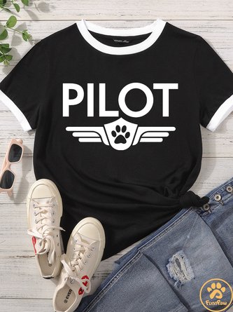 Lilicloth X Funnpaw Women's Pilot Matching T-Shirt