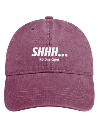 Shhh No One Cares Denim Hat