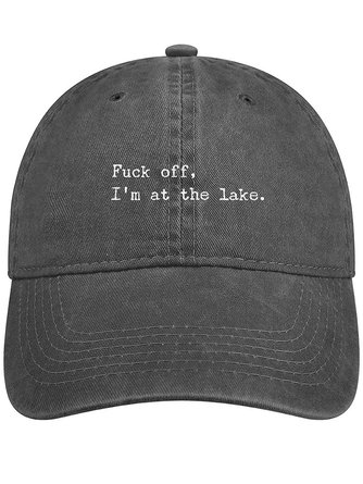 Men's /Women's I'm At The Lake Graphic Printing Regular Fit Adjustable Denim Hat