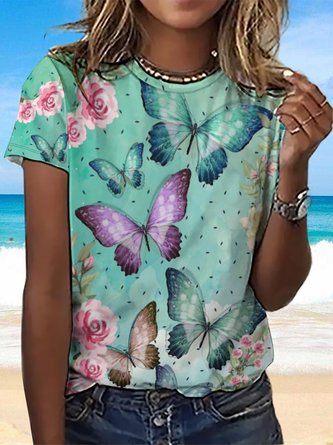 Women's Butterfly Casual T-Shirt