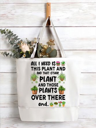 Lilicloth X Manikvskhan Gift For Plant Lover All I Need Is This Plant And That Other Plant Shopping Tote