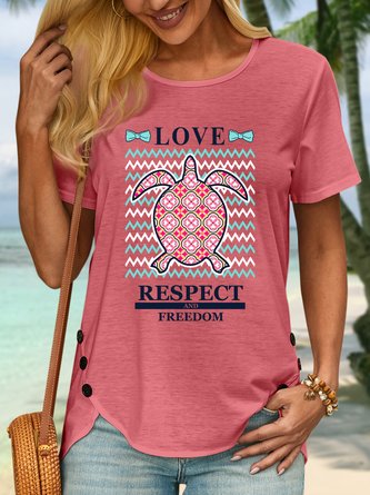 Lilicloth X Cadzart  Love Respect And Freedom Women's Crew Neck T-Shirt