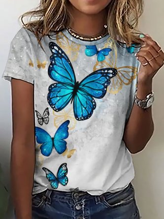 Women's Casual Butterfly T-Shirt